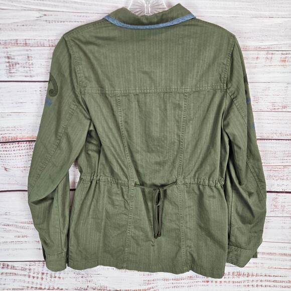 HEI Adventurer Womens Button Shirt Coat XS Button Embroider Studded Boho Indie - Picture 3 of 12